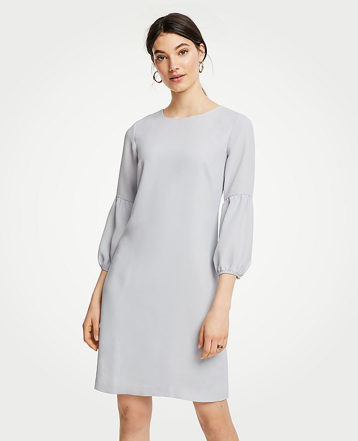 Lantern Sleeve Shift Dress | Ann Taylor (US)