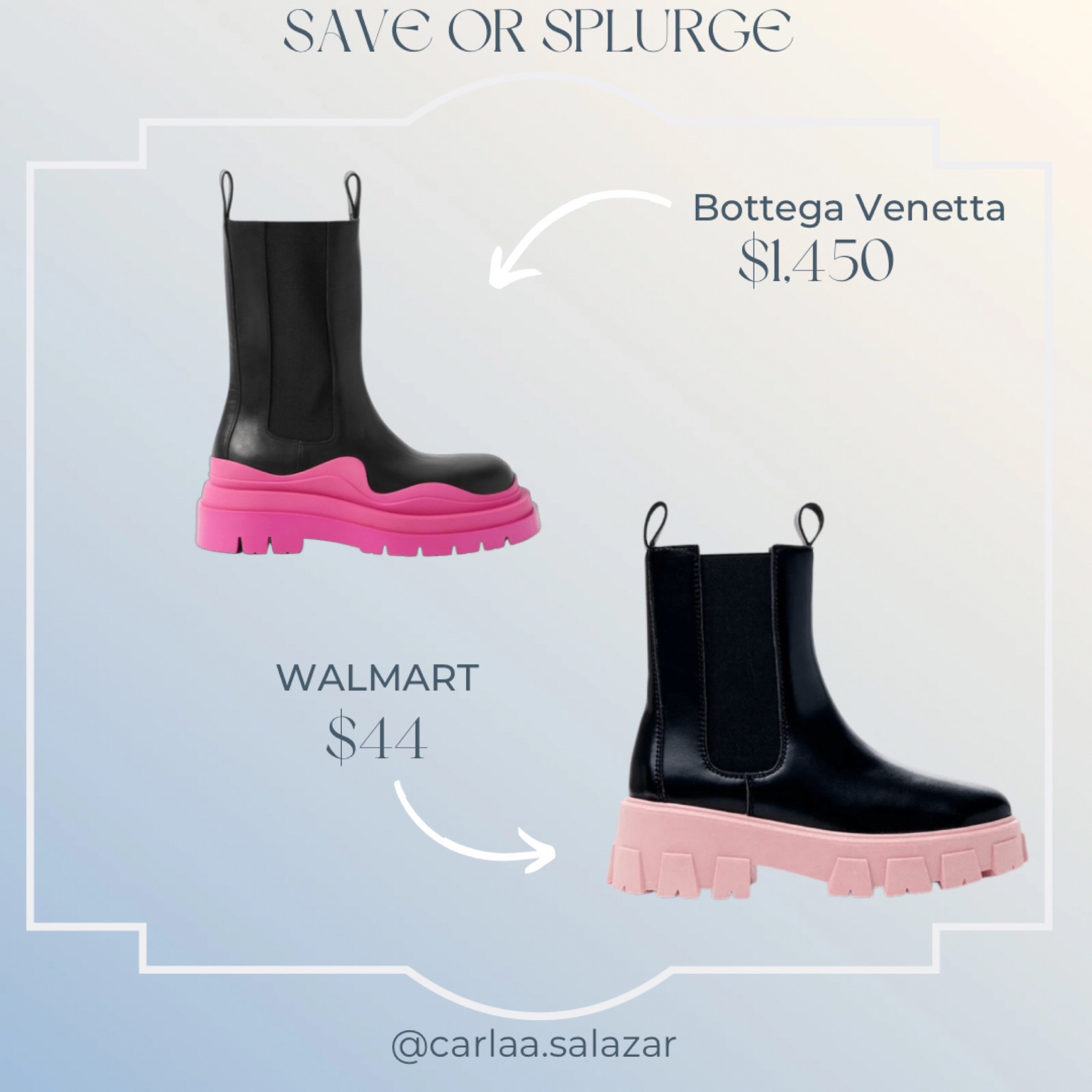Save or splurge, Bottega Venetta vs. walmart finds, chelsea boots

#LTKstyletip #LTKsalealert #LTKshoecrush