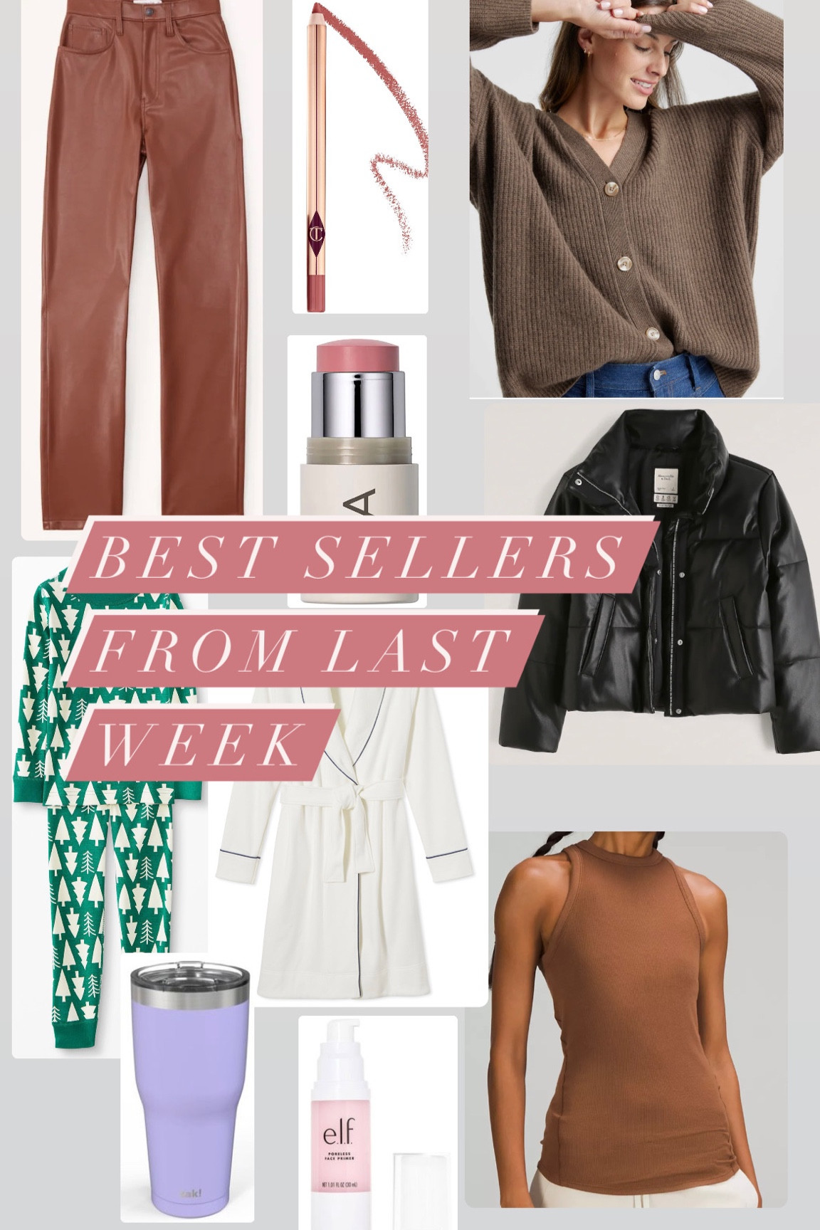 Cashmere boyfriend cardigan. Vegan leather pants. Vegan leather puffer. Best cream blush. Lake pajamas robe. Best kids Christmas pjs  

#LTKSeasonal #LTKbeauty #LTKHoliday