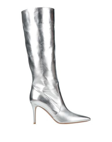 Gianvito Rossi Woman Boot Silver Size 8.5 Leather | YOOX (US)