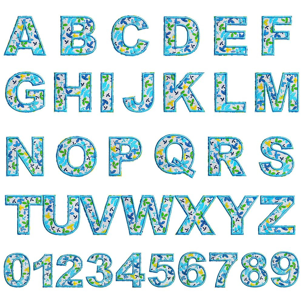 36Pcs Floral Letters Patches for Kids Clothing, Colorful 0-9 & A-Z Alphabet Sticker Applique for ... | Amazon (US)