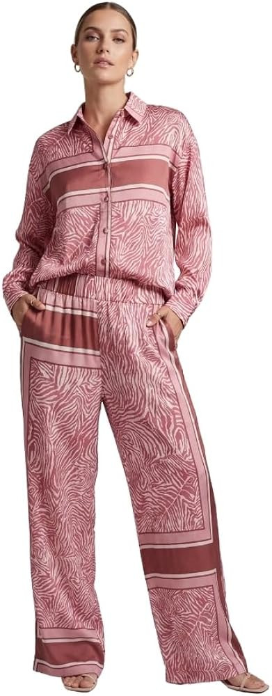 YUSHE Animal Print Co-ord Set | Lightweight Shirt and Pants Set for Women | Summer Two Piece Sets... | Amazon (US)