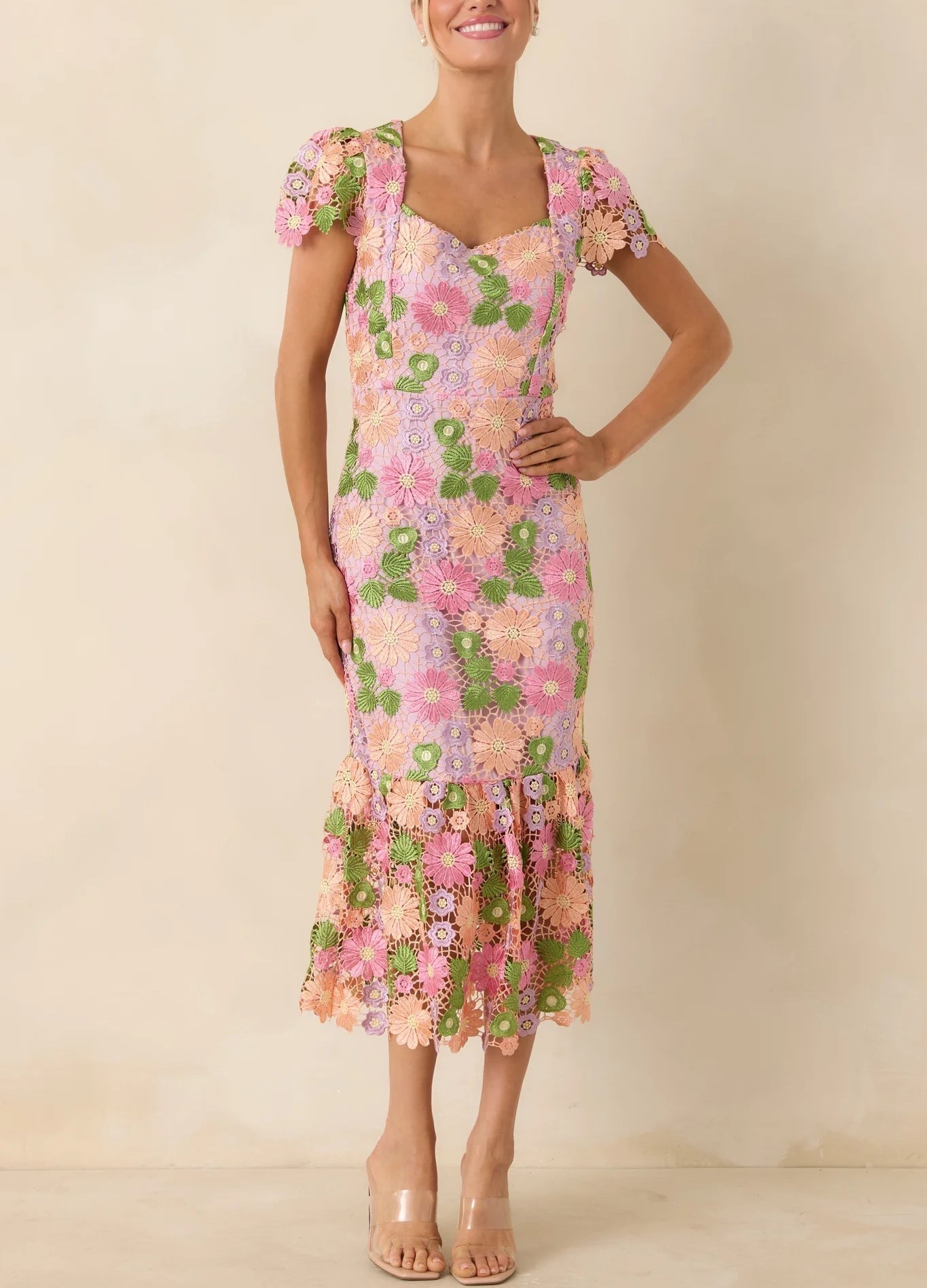 Refresh your warm season wardrobe with the dazzling MY DEBUT LAVENDER EMBROIDERED FLORAL MIDI DRESS. This gorgeous dress is ideal for garden parties, Easter, summer soirees, weddings and more! Under $150.

Keywords: Wedding guest, wedding guest dress, floral print dress, floral dress, floral lace dress, floral maxi dress, floral midi dress, Easter dress, Easter midi dress, pink floral dress, Easter outfit women, summer dress, day date, date night outfits, spring dresses women, spring dresses, spring outfits women, spring wedding guest, summer wedding guest, 3D floral midi dress 

#LTKWedding #LTKootd #LTKgrwm