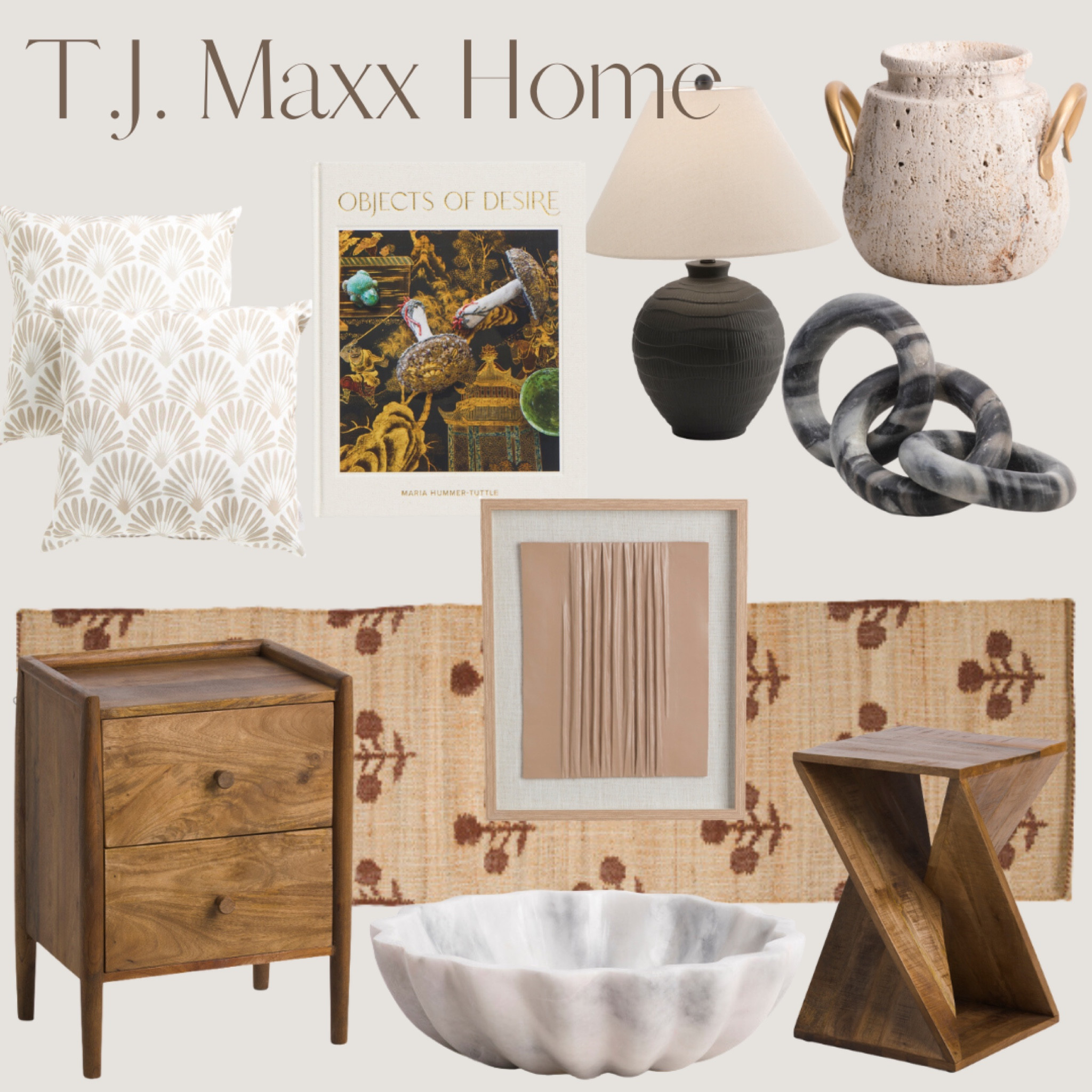 New Arrivals at TJ Maxx
Decor, furniture, wood table, side table, nightstand pillows, throw pillows, modern lamps, accessories, consul styling

#LTKhome #LTKunder100 #LTKSeasonal