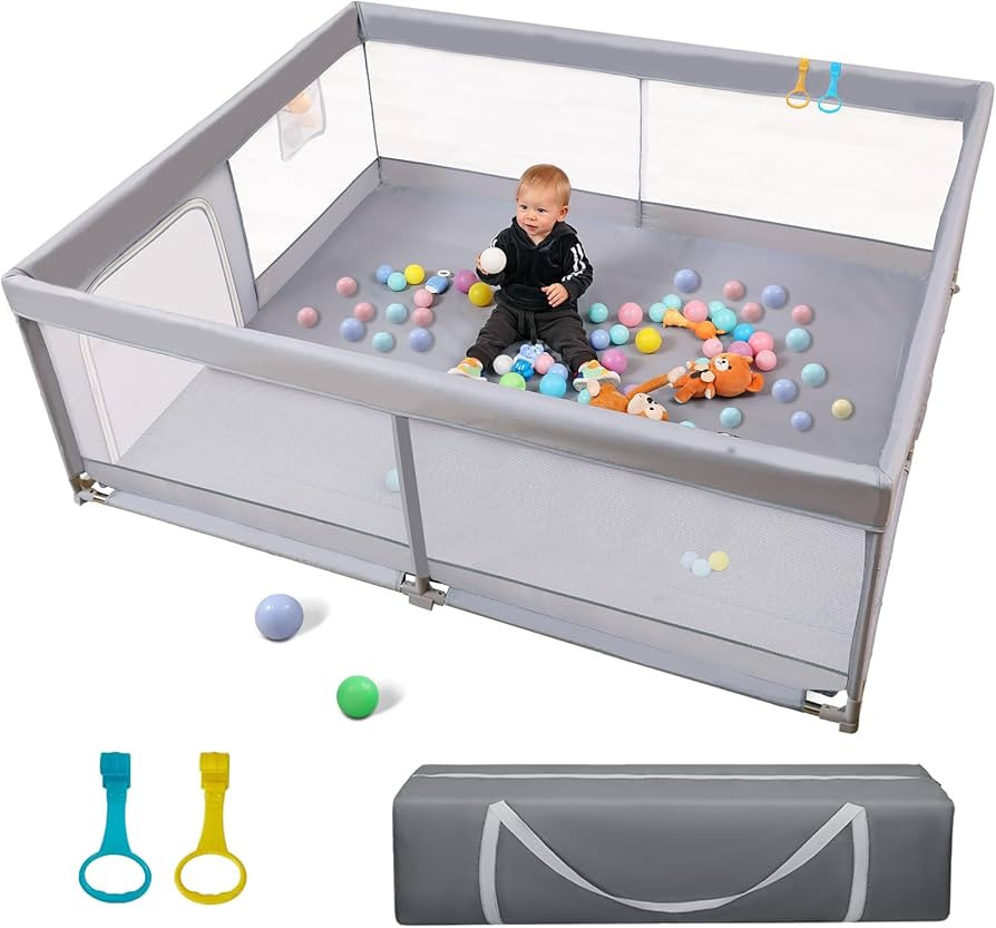 Palopalo 71"x59" Extra Large Baby Playpen, Sturdy Safety Playard for Babies and Toddlers, Baby Ac... | Amazon (US)