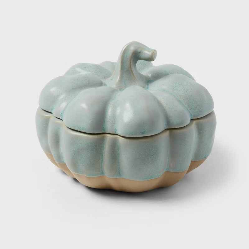 10oz Stoneware Pumpkin Jar Teal - Threshold™ | Target