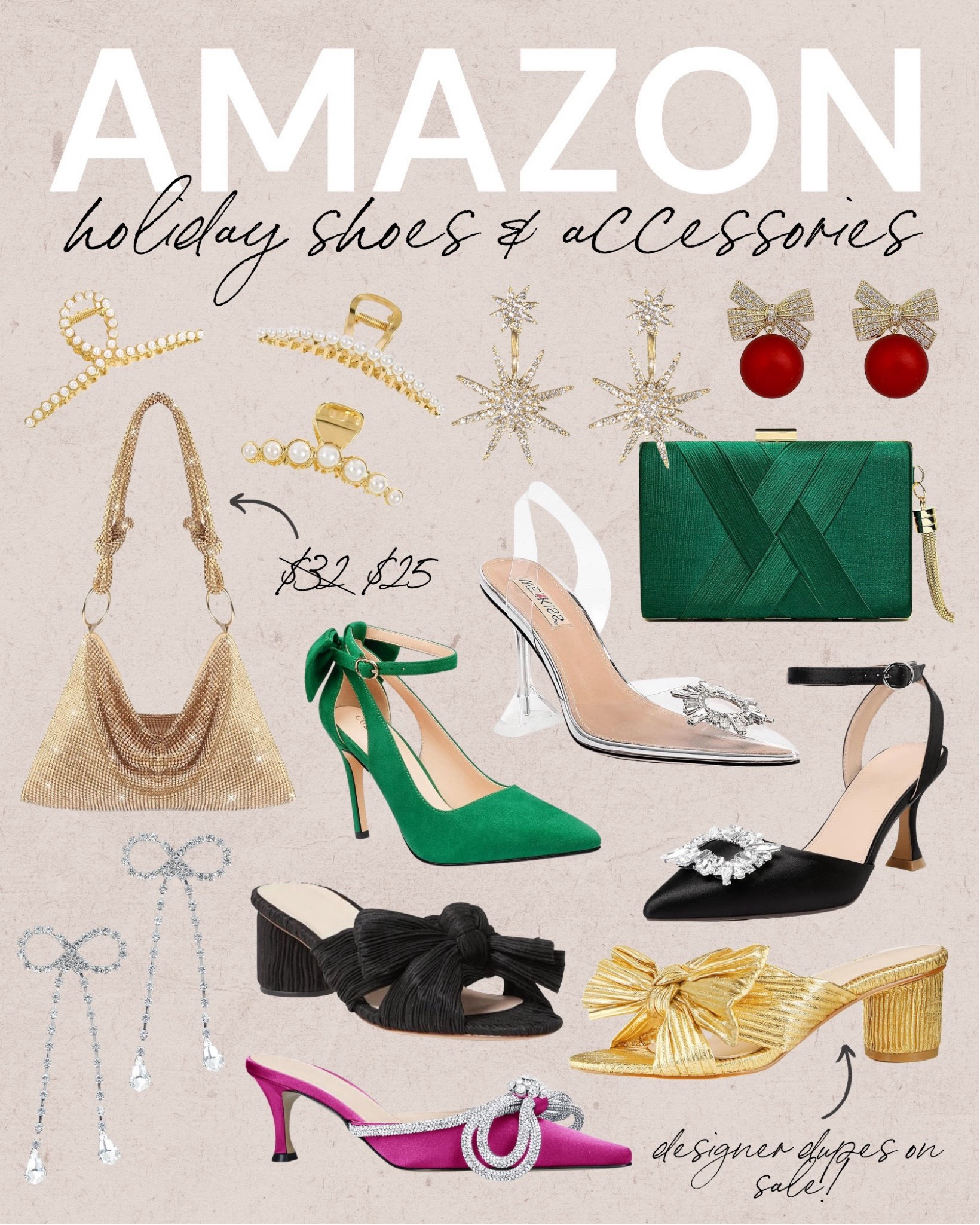 Amazon holiday shoes & accessories


Amazon holiday fashion, Amazon holiday shoes, holiday shoes,
Holiday accessories, holiday party accessories 

#LTKSeasonal #LTKShoeCrush #LTKHoliday