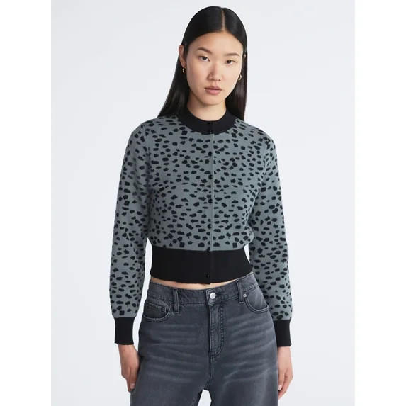 Scoop Women’s and Women's Plus Shrunken Cardigan Sweater, Midweight, Sizes XS-4X | Walmart (US)