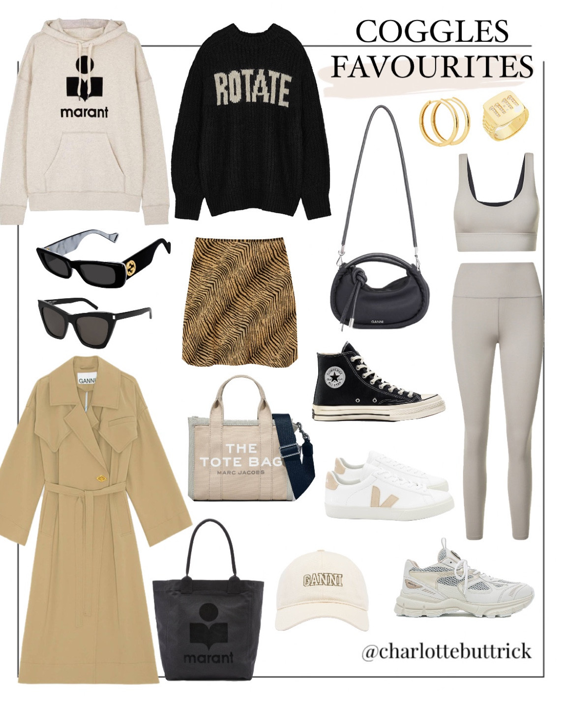Coggles discount code - CB15 - for 15% off and free next day delivery!

Isabel marant, converse, reformation, gymwear, luxury handbag, handbag under 500, axel arigato trainers, ganni, trench coat, veja trainers, designer sunglasses 

#LTKitbag #LTKSale #LTKshoecrush