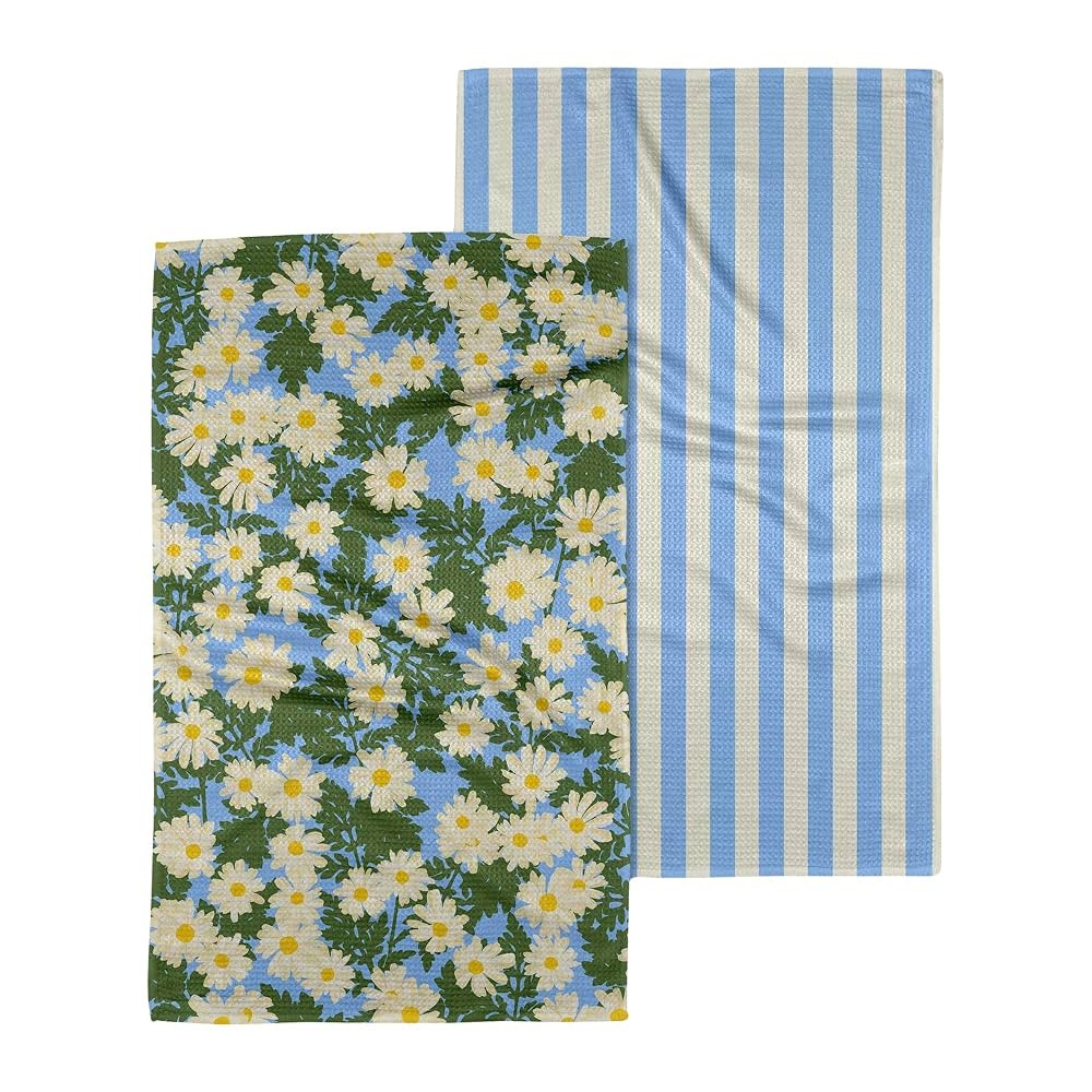 GEOMETRY Spring Kitchen Towels - Quick Dry Microfiber Cloth Spring & Summer Dish Towels for Kitch... | Amazon (US)