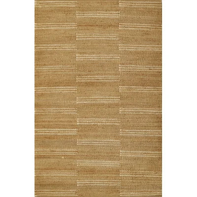 Erin Gates By Momeni Crescent Broken Stripe Natural Hand Woven Jute Area Rug | Wayfair North America