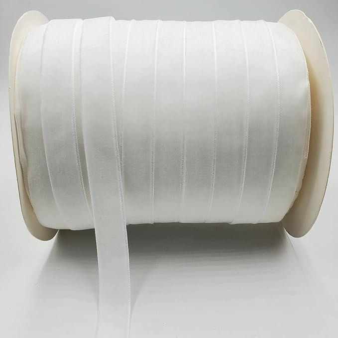 10 Yards Velvet Ribbon Spool (White, 5/8") | Amazon (US)