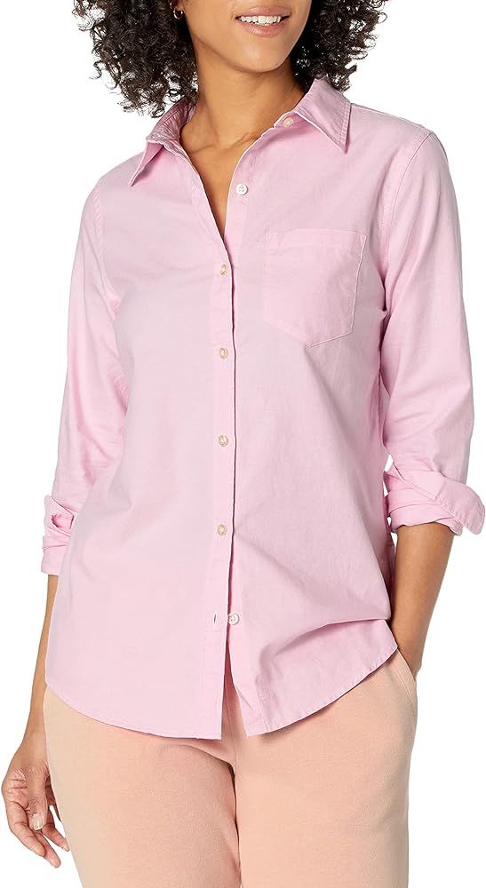 Amazon Essentials Women's Classic Fit Long Sleeve Button Down Oxford Shirt | Amazon (US)