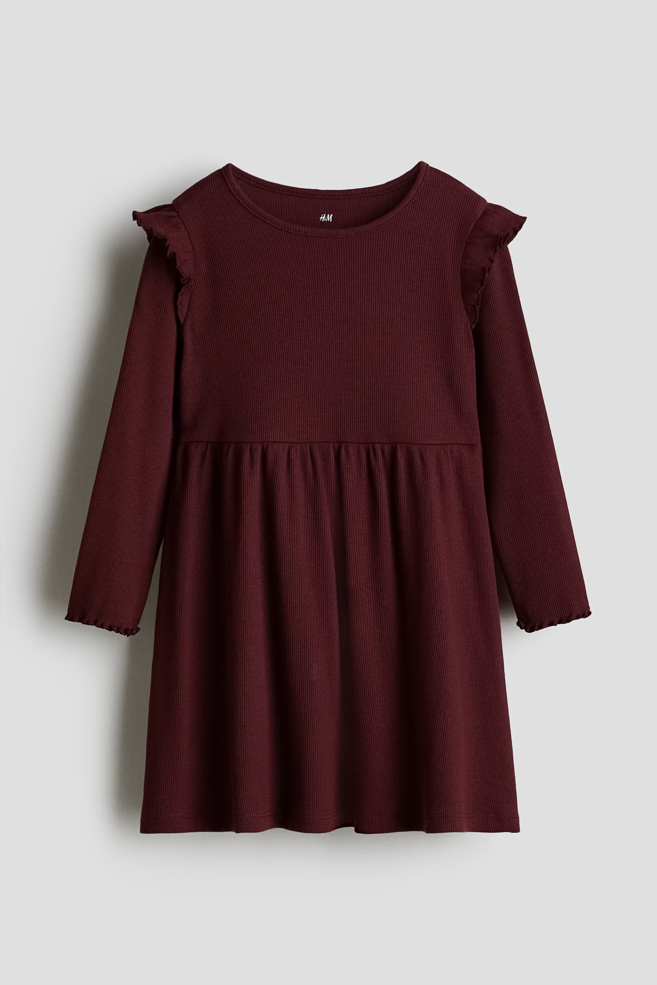 Rib-Knit Dress with Ruffles | H&M (US + CA)