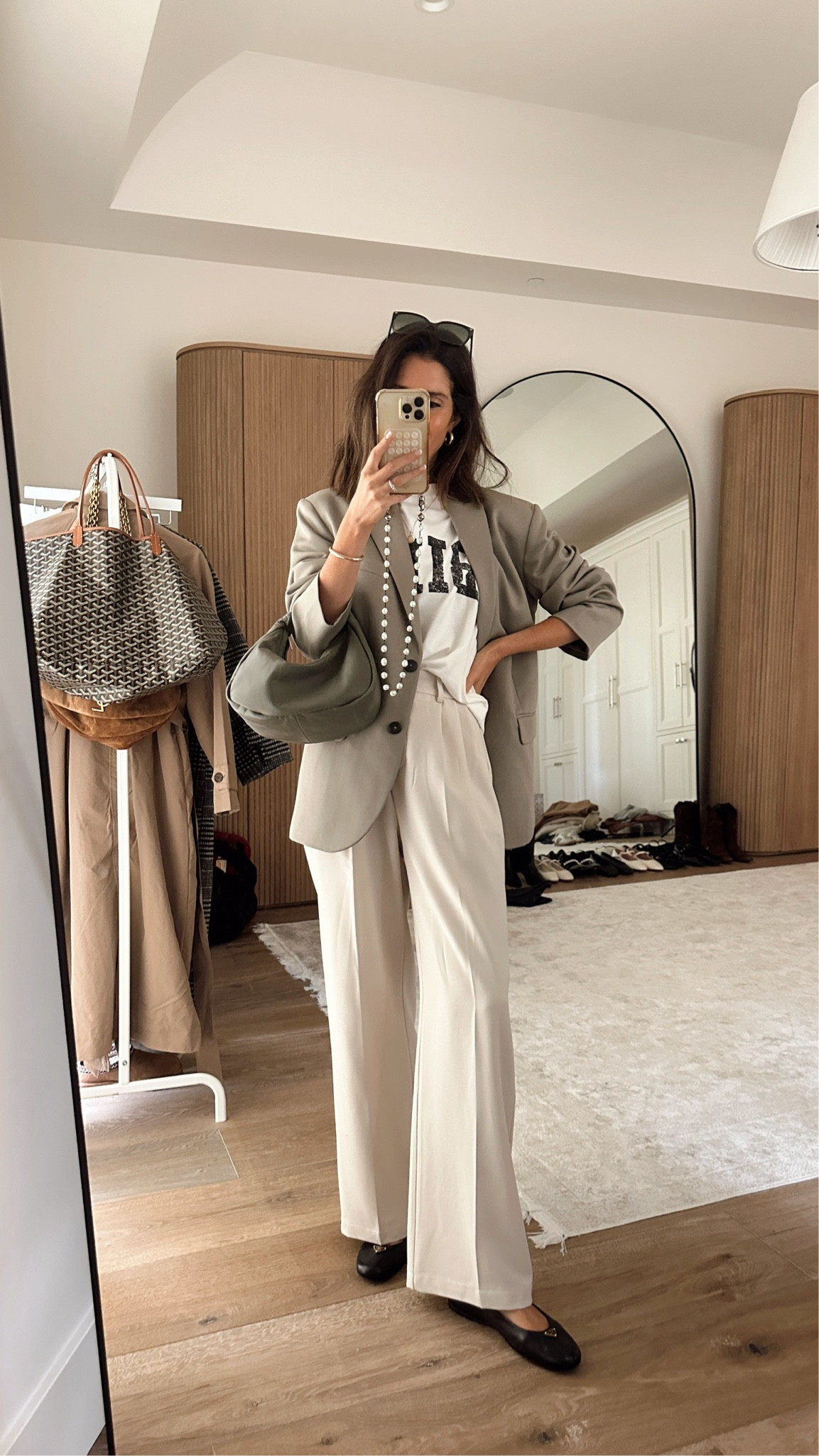 I'm just shy of 5-7" wearing the size XS blazer, Anine bing tee and trousers! I love the touch of green for fall🍂 #stylinbyaylin #aylin

#LTKStyleTip #LTKSeasonal #LTKHoliday