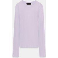 Zara - Semi-Sheer Knit Top - Lilac - M - Woman | Zara US