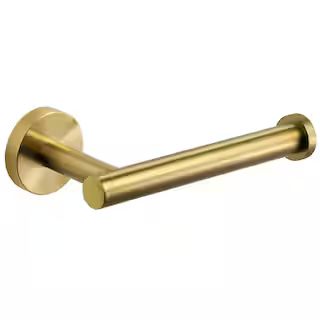ruiling Wall Mounted Single Arm Toilet Paper Holder in Stainless Steel Golden-ATK-198 - The Home ... | The Home Depot