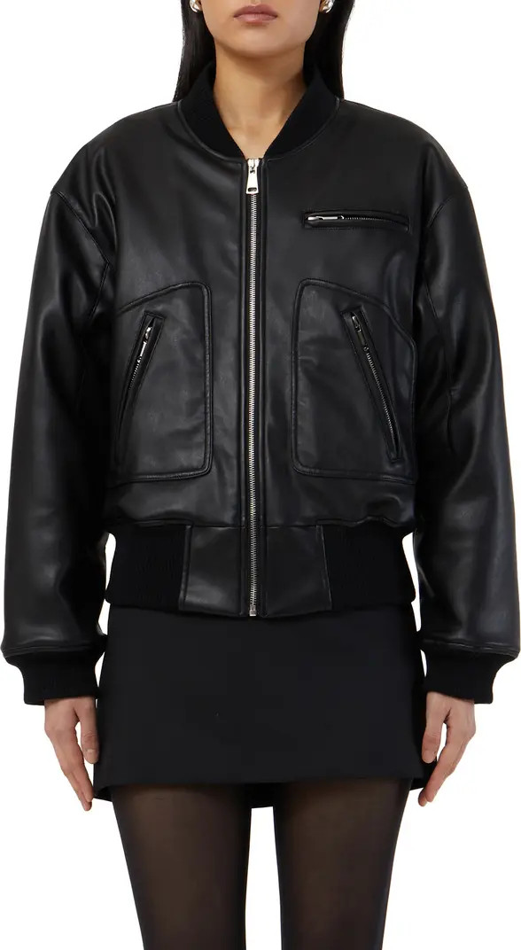 Chaz Faux Leather Bomber Jacket | Nordstrom