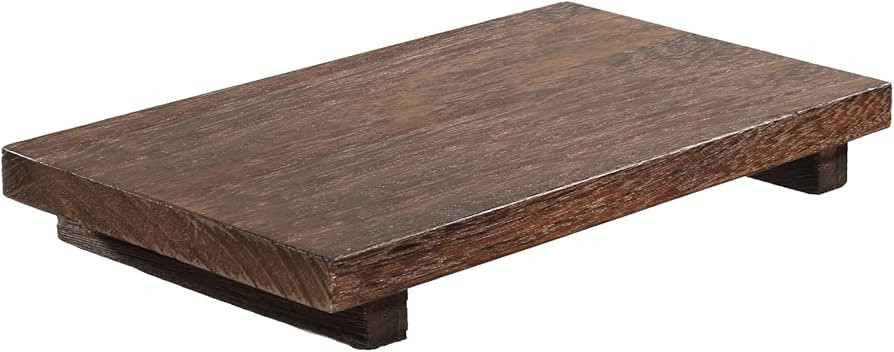 Wood Riser Pedestal Stand, 12 x 7 Inch Rustic Farmhouse Wood Tray for Kitchen Counter, Sink, Bath... | Amazon (US)