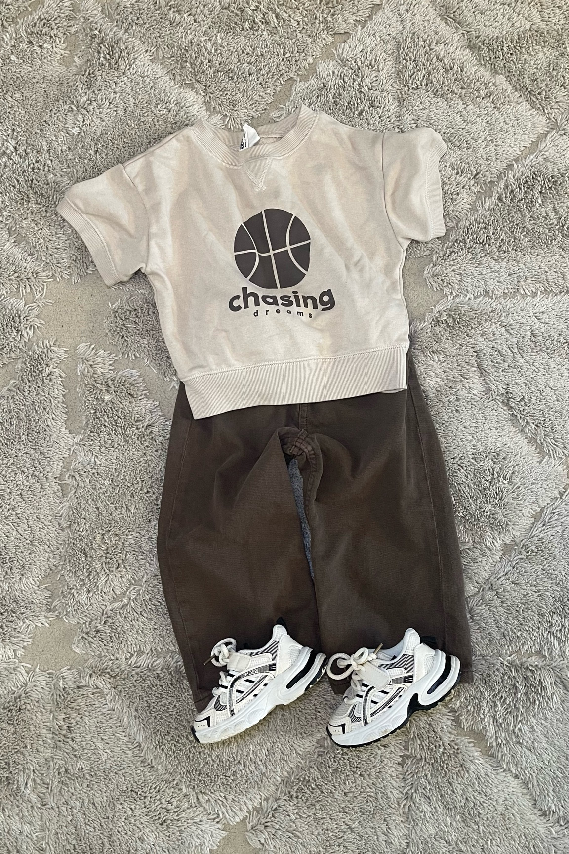 The cutest trendy neutral outfit for boys from cotton on ! Baggy jeans pants short sleeve sweatshirt brown beige toddler baby style 

#LTKBaby #LTKKids