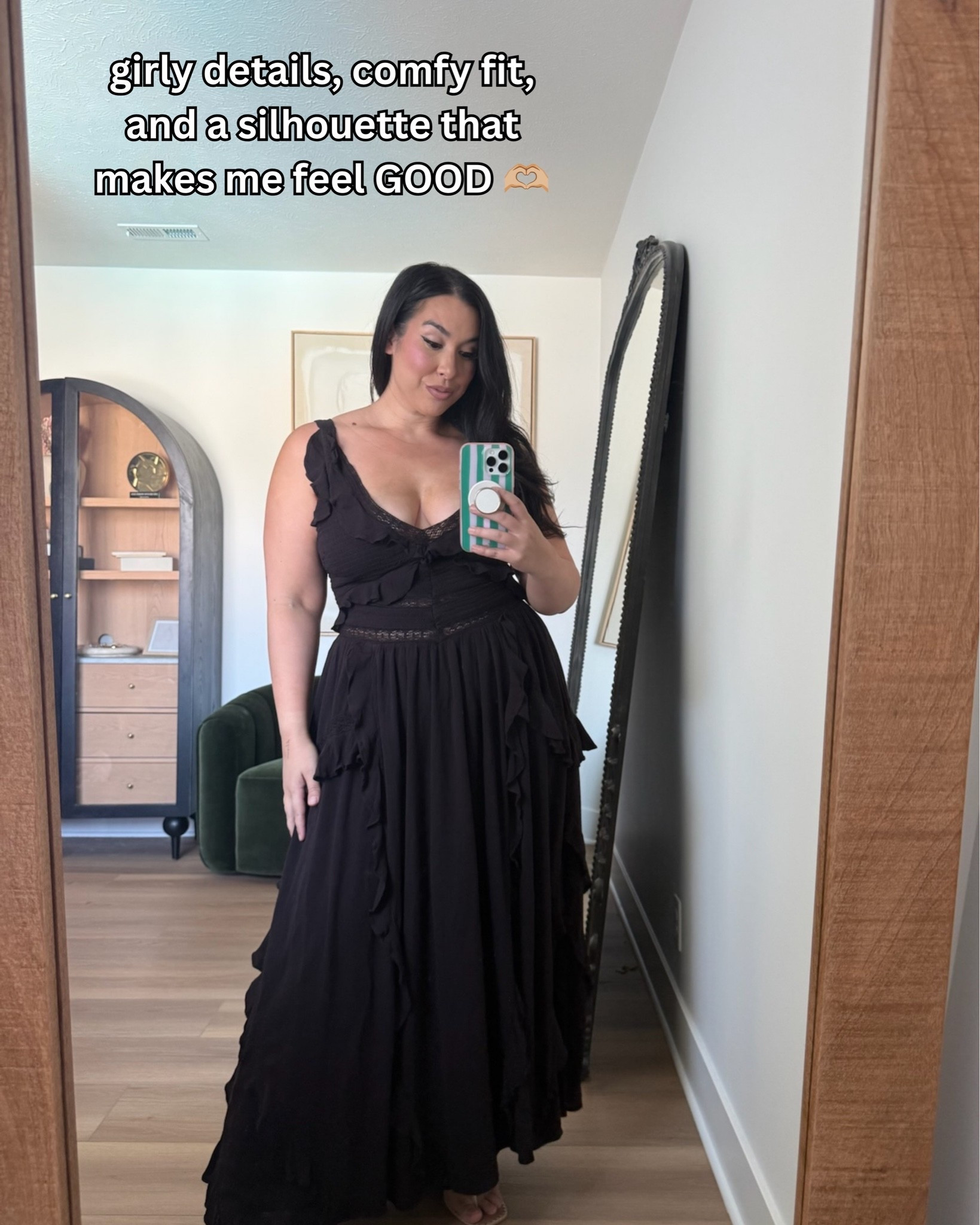 Love the ruffle details on this maxi. Comes in other color options as well! 

Outfit inspo, dresses, ootd, free people, midsize fashion

#LTKMidsize #LTKootd #LTKSeasonal