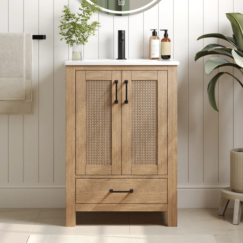 24" W Cove Fully Assembled Single Bathroom Vanity with Ceramic Top, Soft-close Doors and Drawer | Wayfair North America