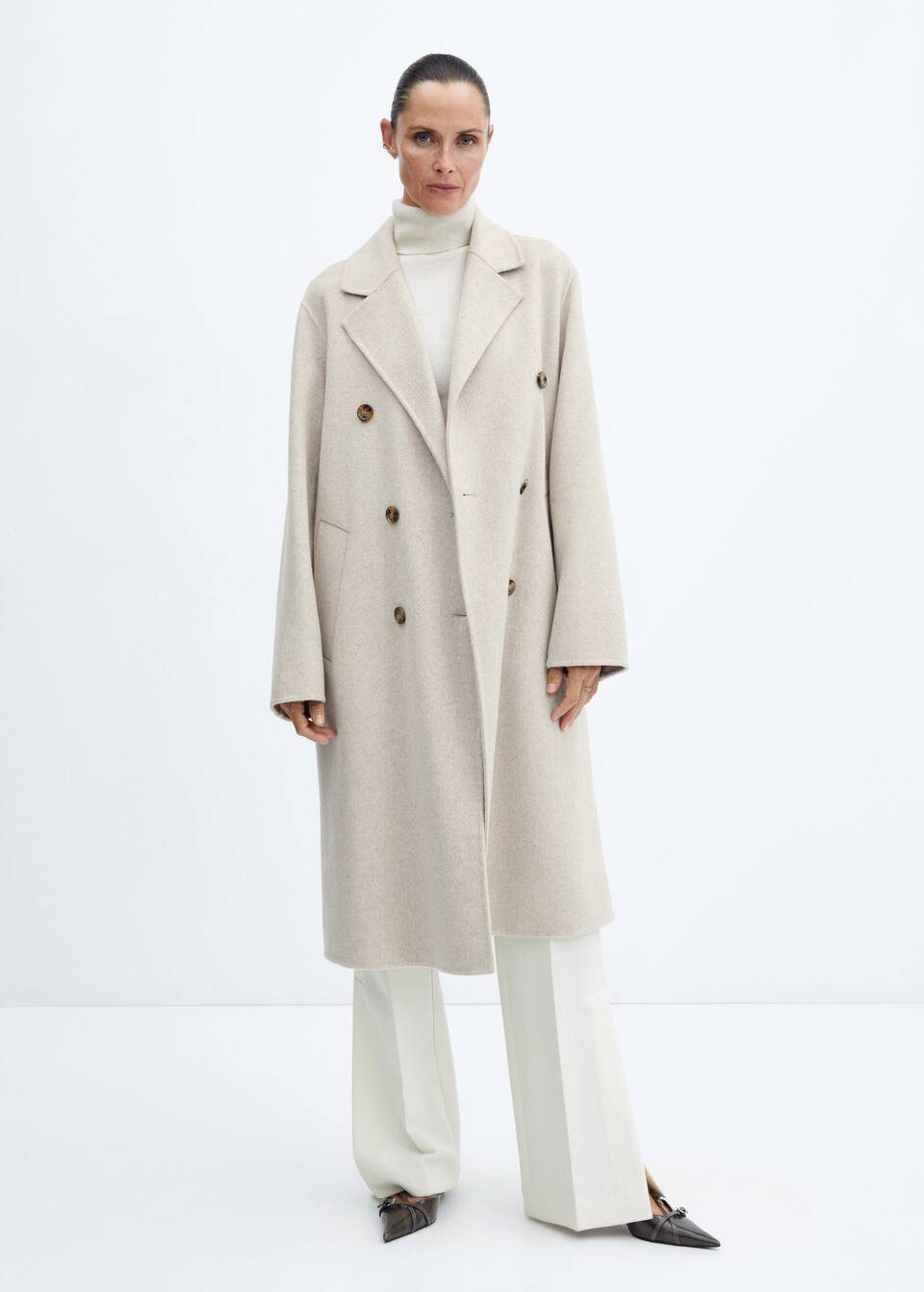 Handmade oversized wool coat -  Women | Mango USA | MANGO (US)