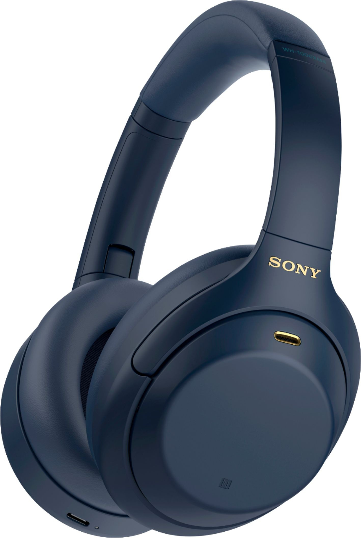 Sony - WH-1000XM4 Wireless Noise-Cancelling Over-the-Ear Headphones - Midnight Blue | Best Buy U.S.