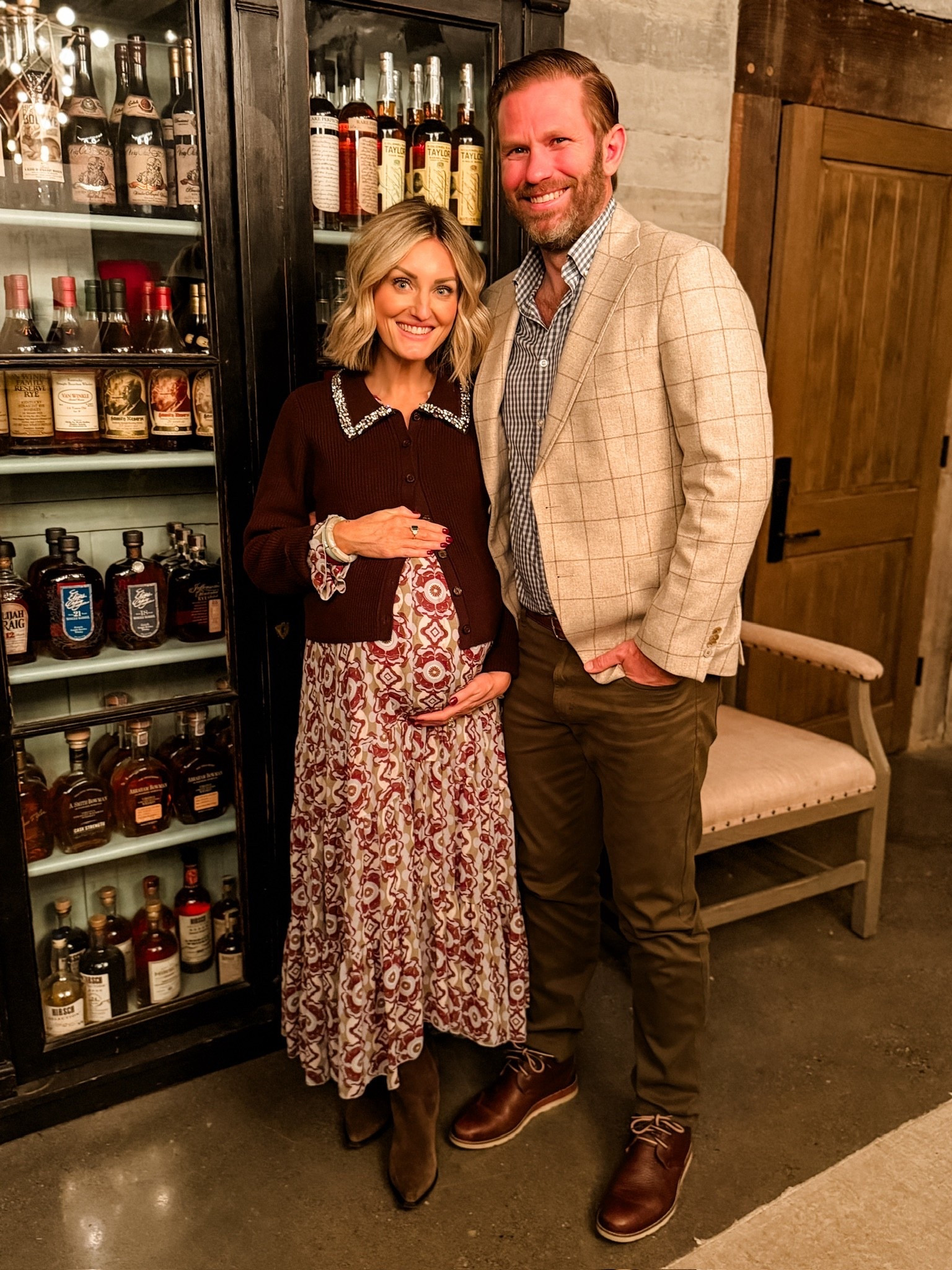 This brown embellished cardigan I layered over this lightweight patterned maxi dress! Again, wearing my new favorite boots! Wearing S in cardigan & XS in dress!

Loverly Grey, dinner outfit, mountain weekend, date night, maternity, brown cardigan, winter dress, western boots, brown boots 

#LTKSeasonal