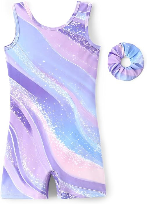 PATPAT Gymnastics Leotards for Girls Sparkly Graphic Biketards 3-9 Years | Amazon (US)
