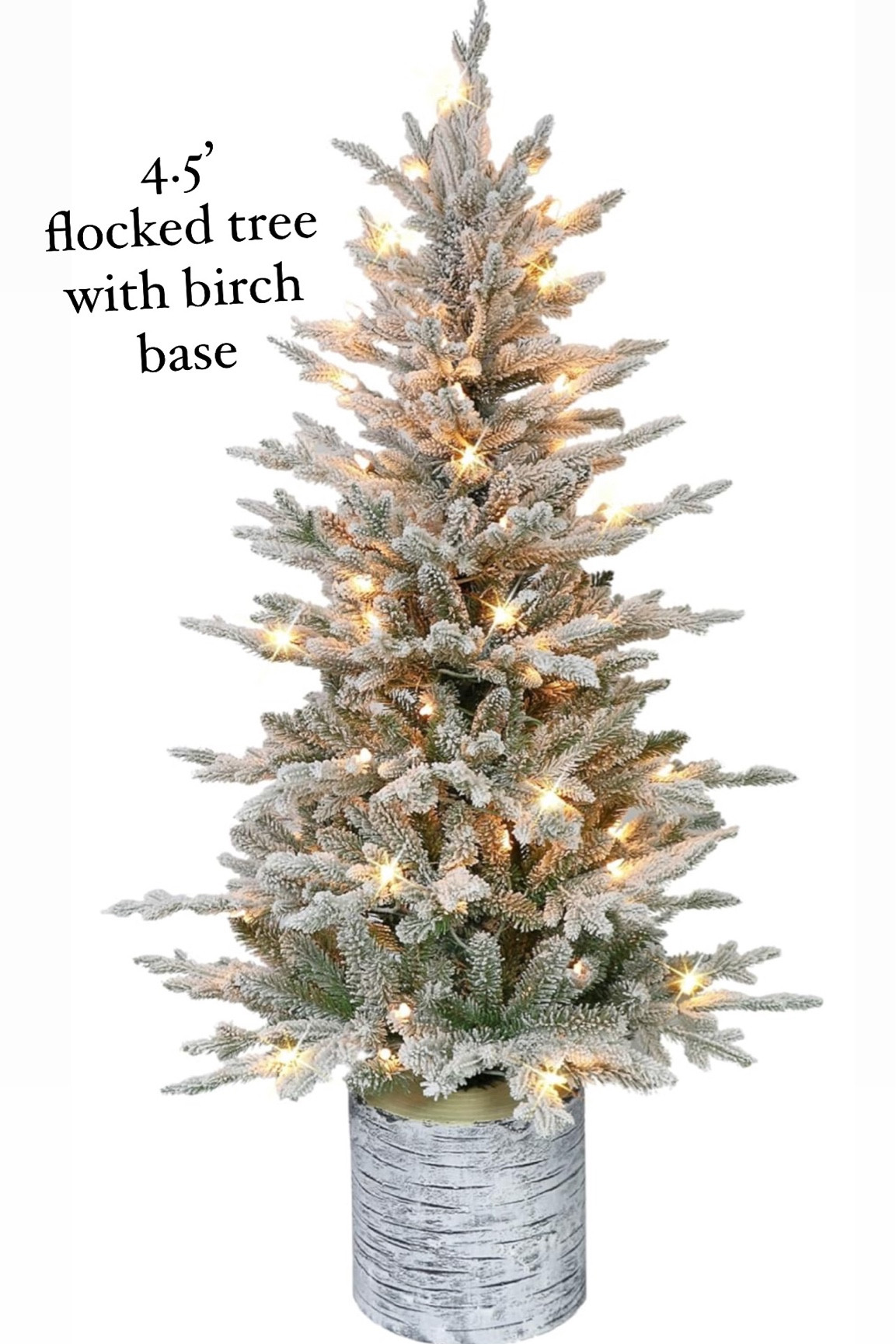 4.5 foot prelit flocked tree!

#LTKHoliday #LTKSaleAlert #LTKSeasonal