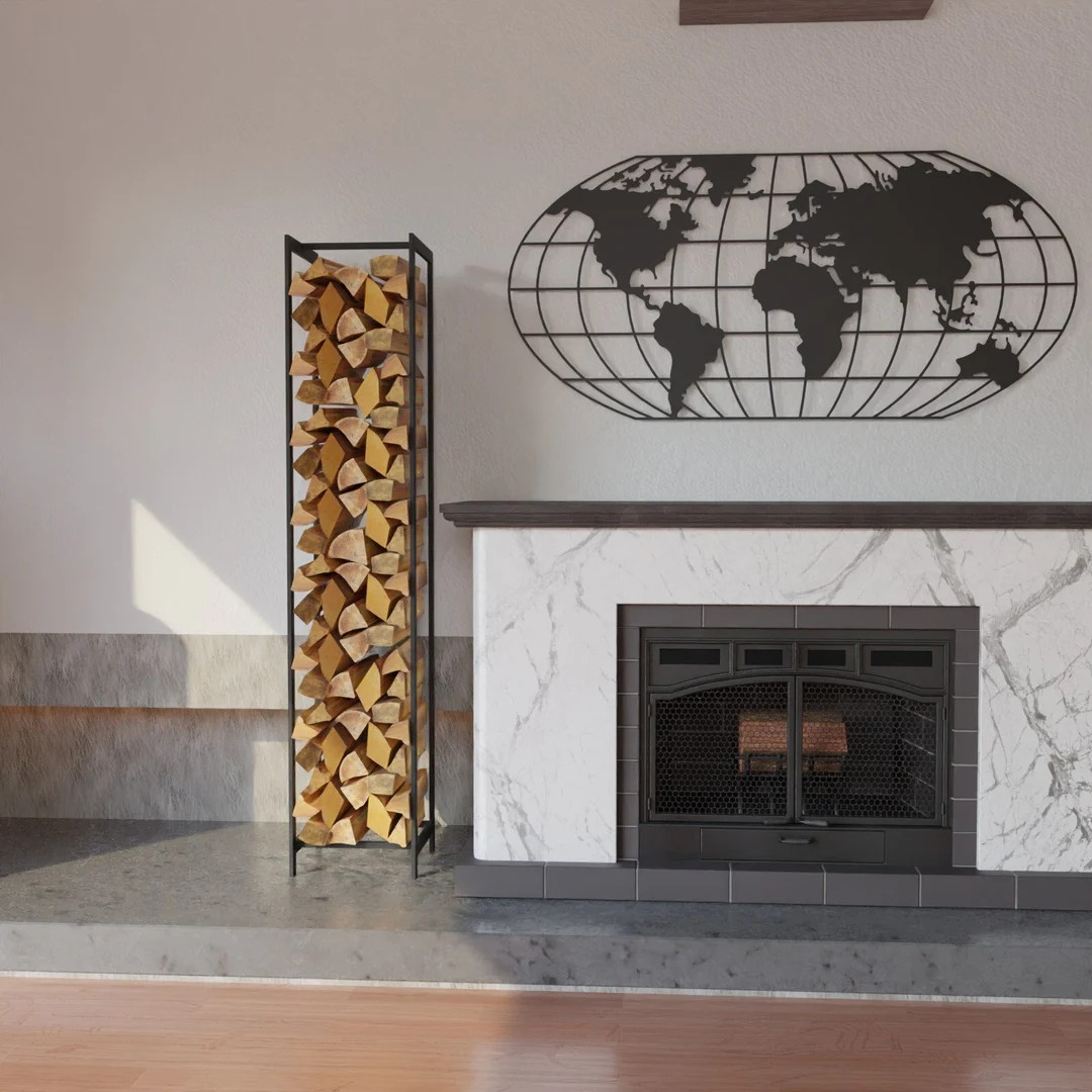 Indoor Firewood Rack Firewood Storage Firewood Holder Firewood Rack Metal Firewood Rack Wood Rack... | Etsy (US)