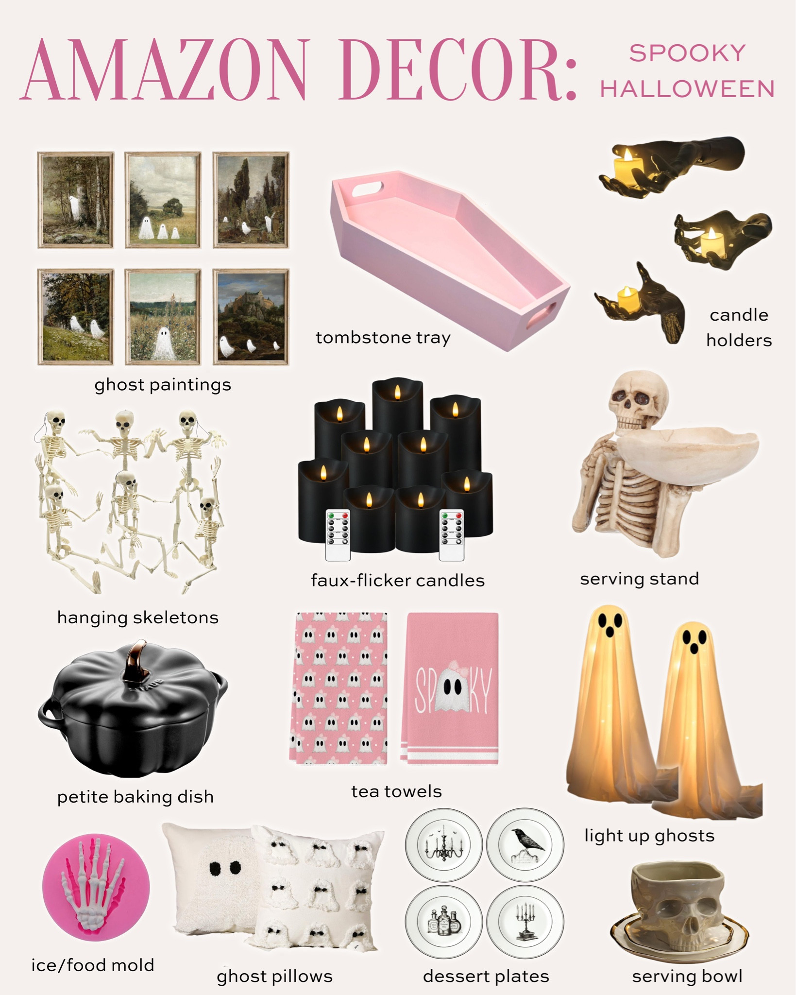 Amazon Halloween decor

Spooky decor, amazon decor, pink Halloween decor, ghost decor, skeleton decor, Halloween candles, Halloween battery candles, Halloween party, Halloween party decor, Halloween serveware, Halloween home decor, amazon Halloween home decor, amazon porch decor, Halloween porch decor, Halloween food molds, Halloween food

#LTKHome #LTKFamily #LTKSeasonal
