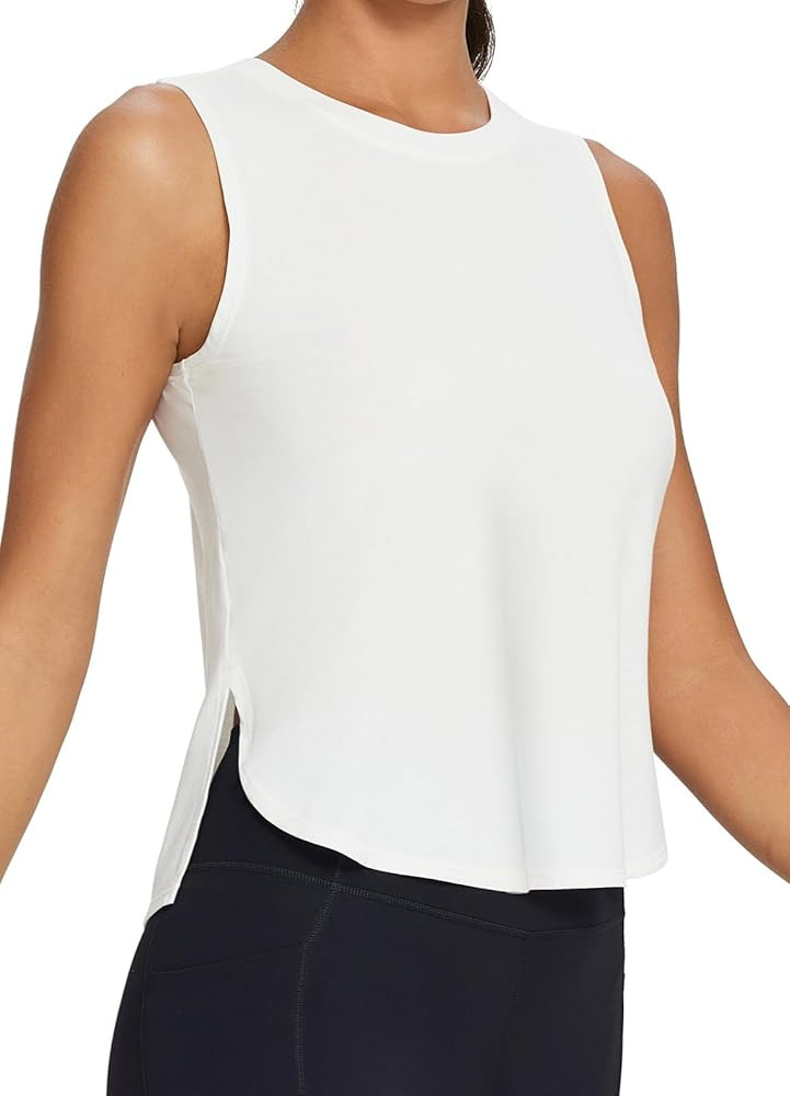 BALEAF Workout Tank Tops for Women Sleeveless Athletic Tops Flowy Soft Loose Fit Hip Length Runni... | Amazon (US)