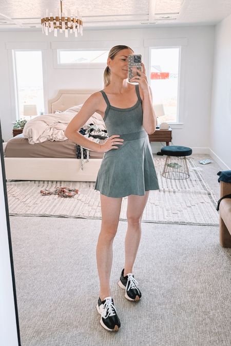 My favorite little athletic dress from z supply - it’s a bit short but there are built in shorts, pockets underneath for your phone or anything else and the fabric is incredible! Wearing a small and I’m 5’8"

#LTKshoecrush #LTKActive #LTKfitness