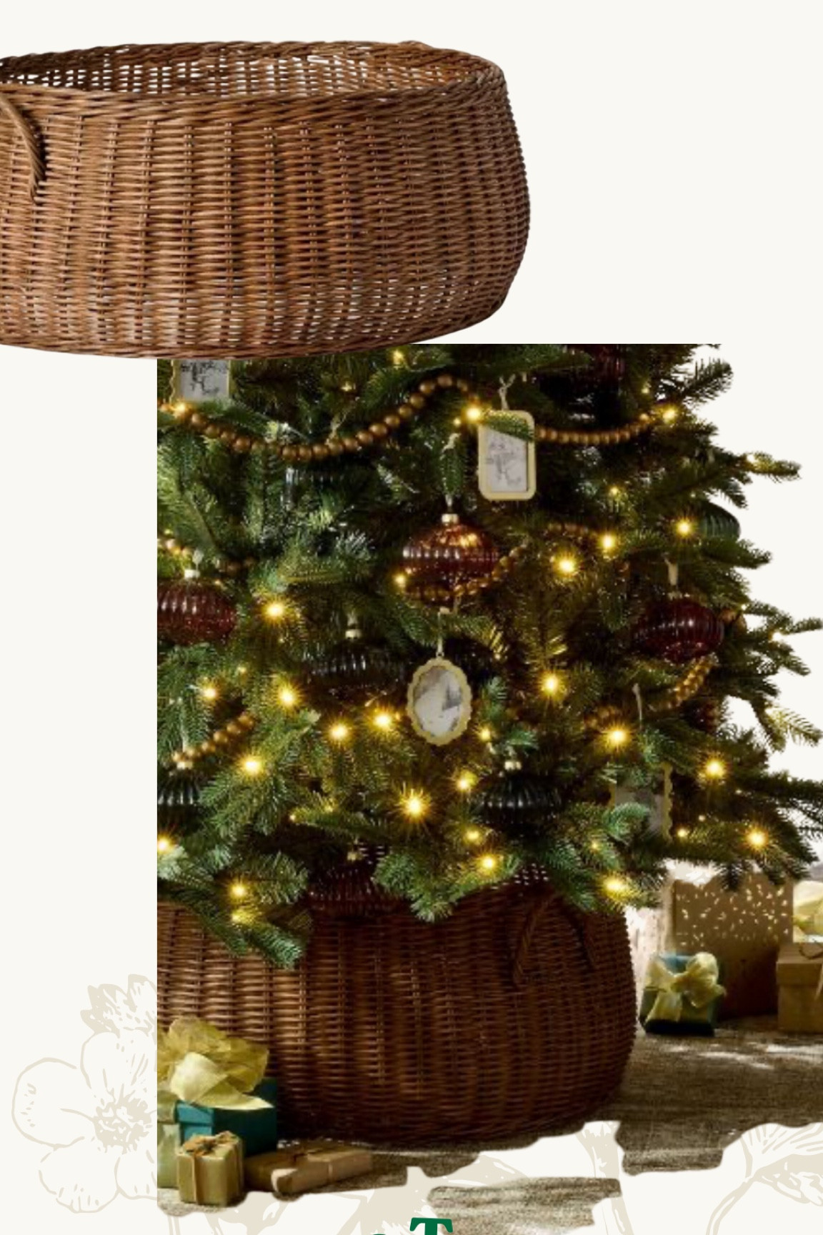 Christmas Tree Collar. This Christmas tree collar is so beautiful! #christmas 

#LTKHoliday 

#LTKSeasonal #LTKHome