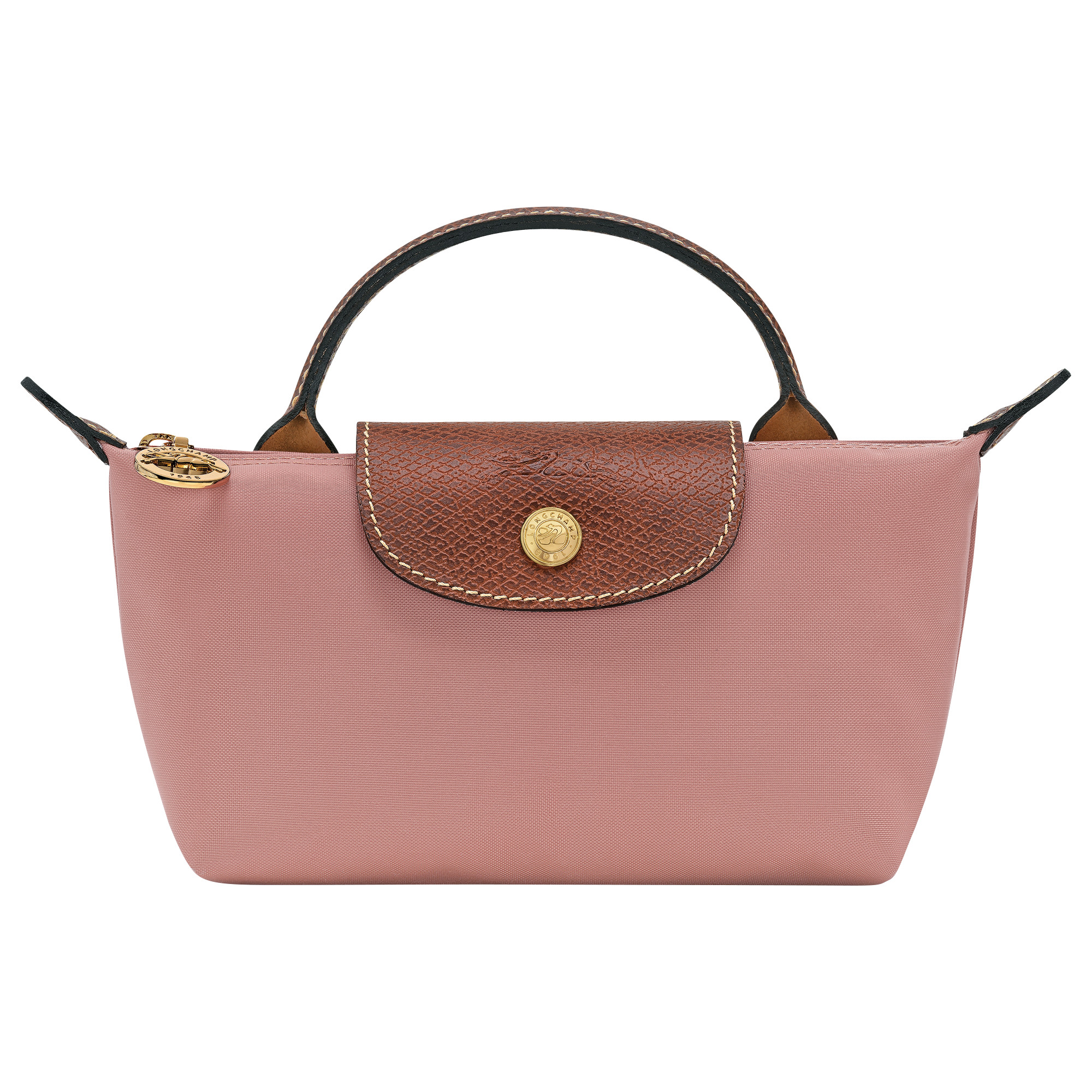 Le Pliage Original Pouch with handle Pink Tea - Recycled canvas | Longchamp US | Longchamp