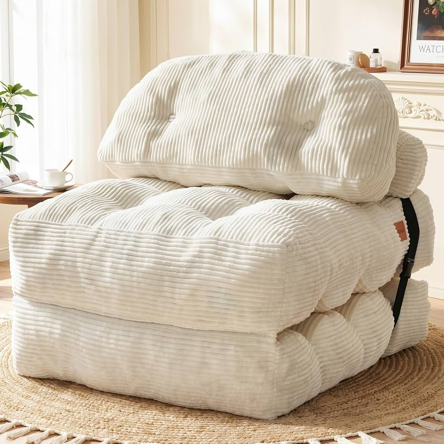 Folding Sofa Bed, Convertible Sleeper Chair with Back Support and Pillow | Amazon (US)