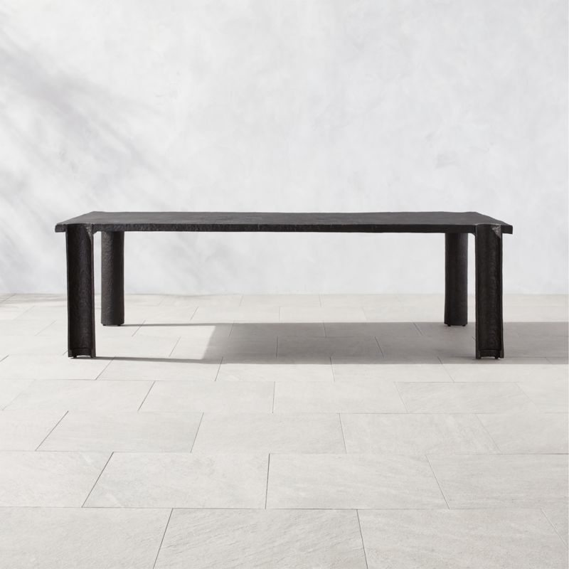 Lorenn Cast Metal Outdoor Dining Table 98" by Ross Cassidy | CB2 | CB2