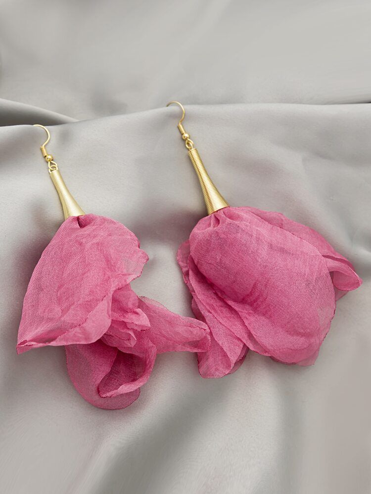 Fabric Flower Drop Earrings | SHEIN