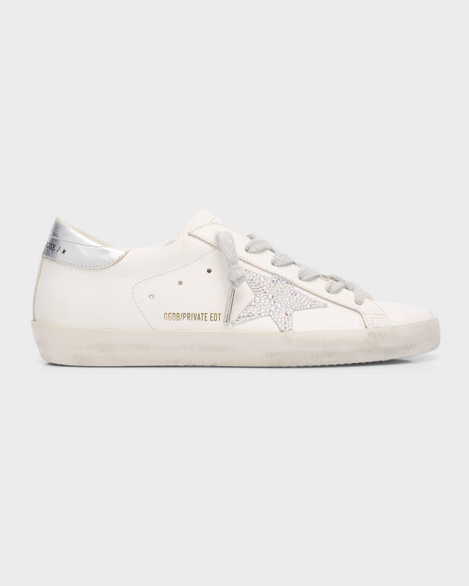 Golden Goose Superstar Swarovski Leather Low-Top Sneakers | Neiman Marcus