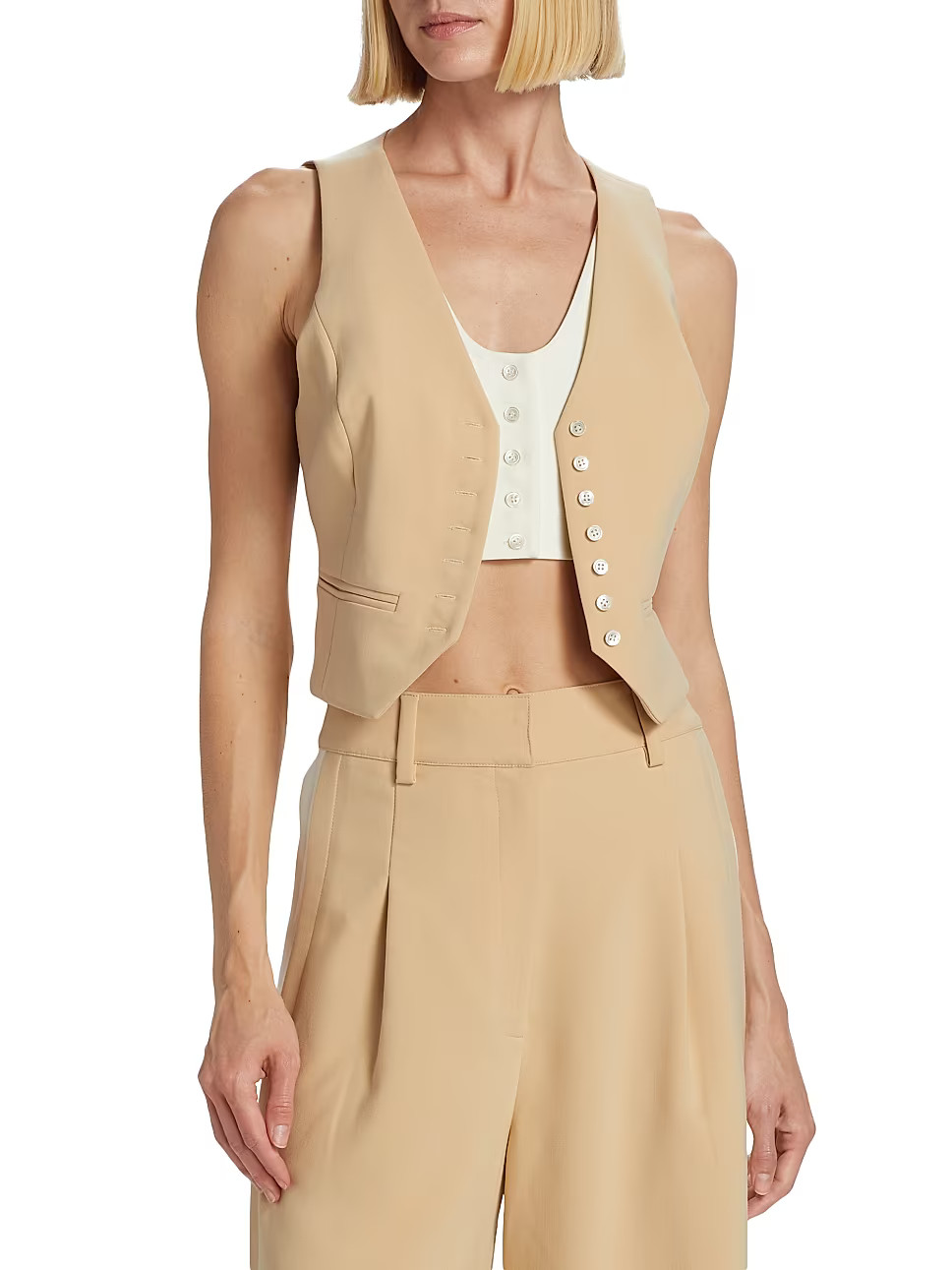Margaret Cropped Vest Top | Saks Fifth Avenue