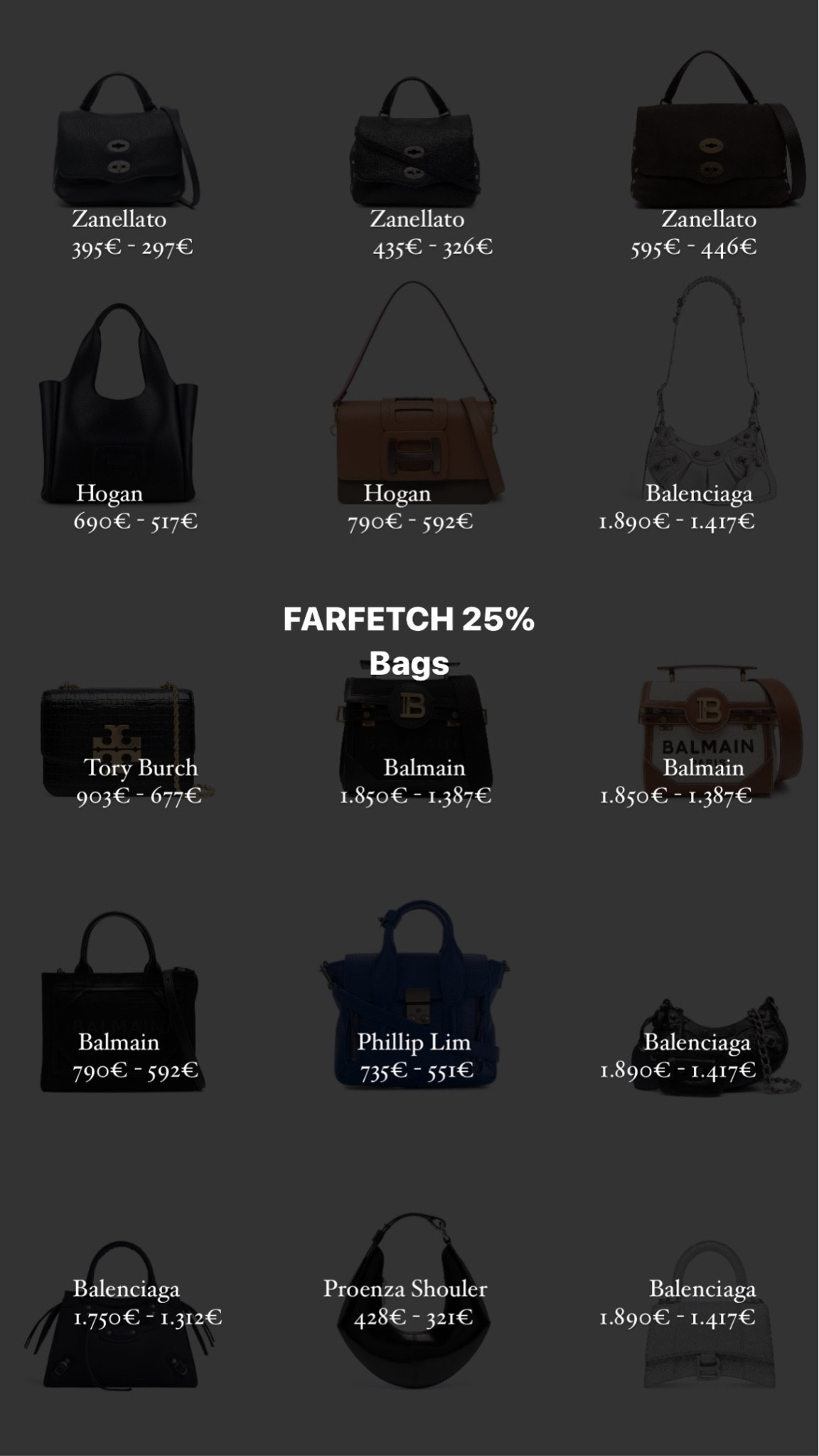 Farfetch special season sale / the discount price is the second one. 

Luxury bag / fw 2023 / gift guide / sale alert

#LTKeurope #LTKsalealert #LTKGiftGuide