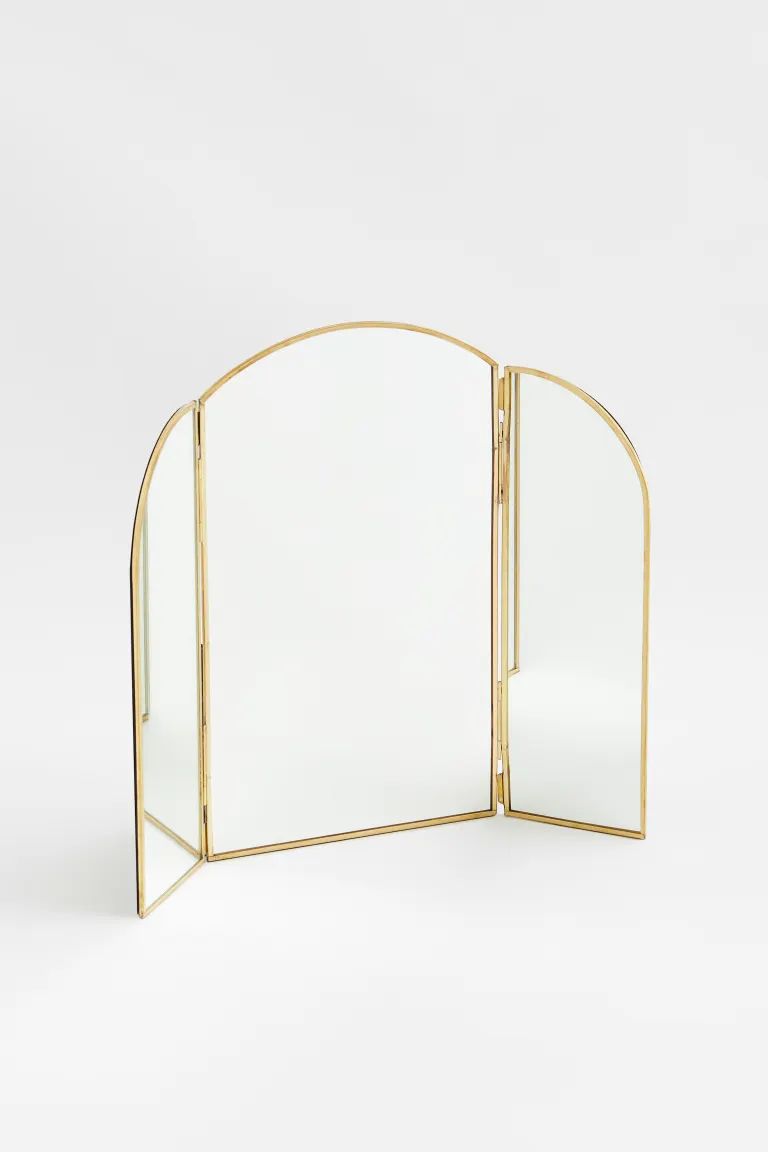 Trifold Vanity Mirror - Gold-colored - Home All | H&M US | H&M (US + CA)