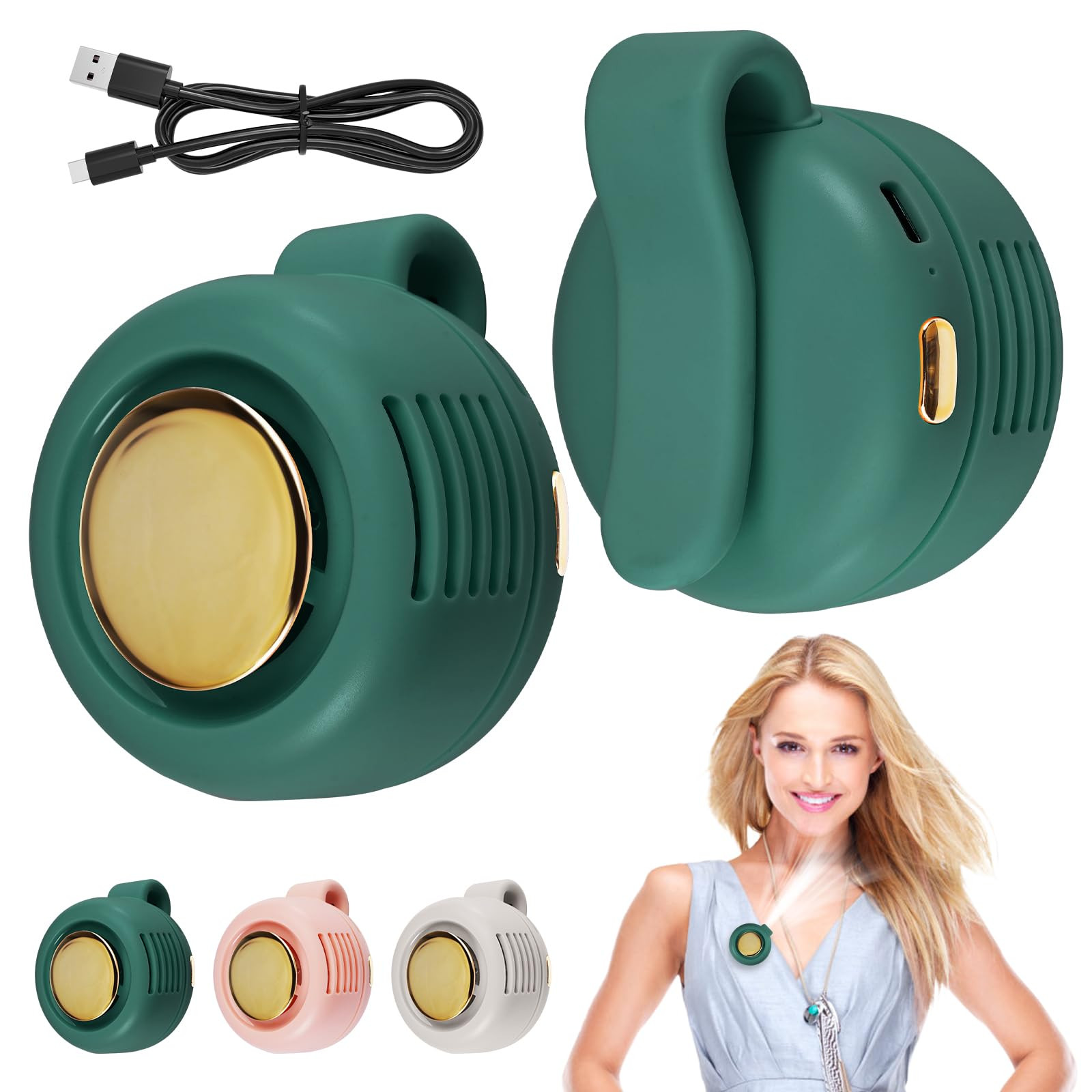 2026 New Portable Clip-On Fan, 360° Rotatable Mini Bladeless Fan for Shirt & Waist, 3-Speed Quie... | Amazon (US)