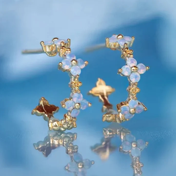 Sunday Hydrangea Hoops | Erin McDermott Jewelry