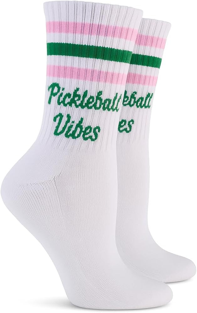 Performance Pickleball Crew Socks Womens Great Gift One Size - Perfect Pickleball Gift | Amazon (US)