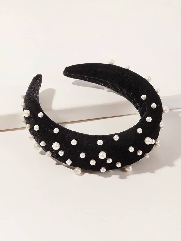 Faux Pearl Decor Padded Headband | SHEIN