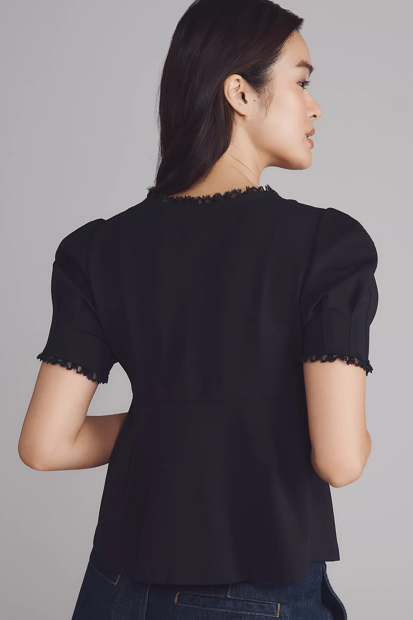 Maeve Puff-Sleeve Babydoll Top | Anthropologie (US)