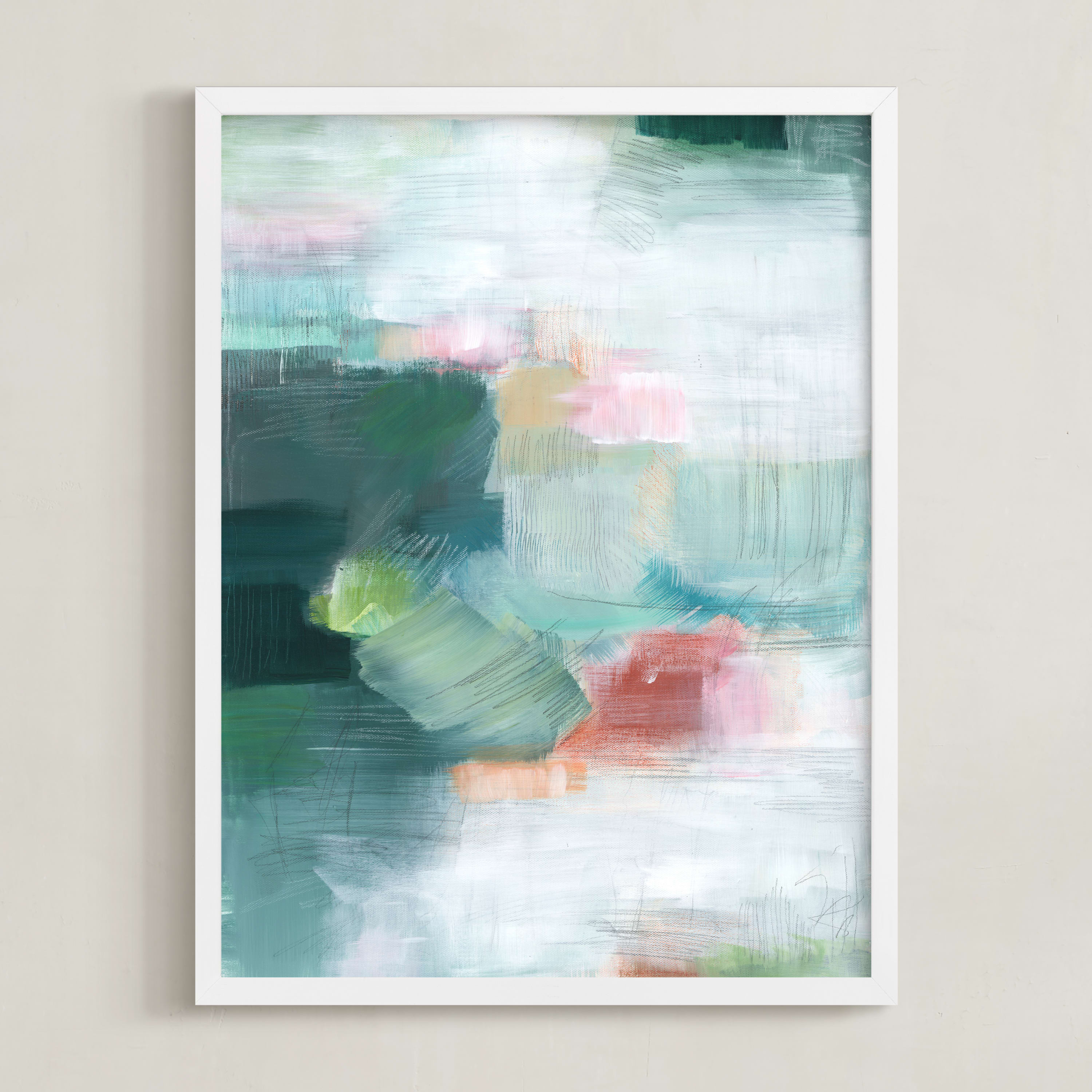 "Cascading Forest II" - Painting Limited Edition Art Print by AlisonJerry. | Minted